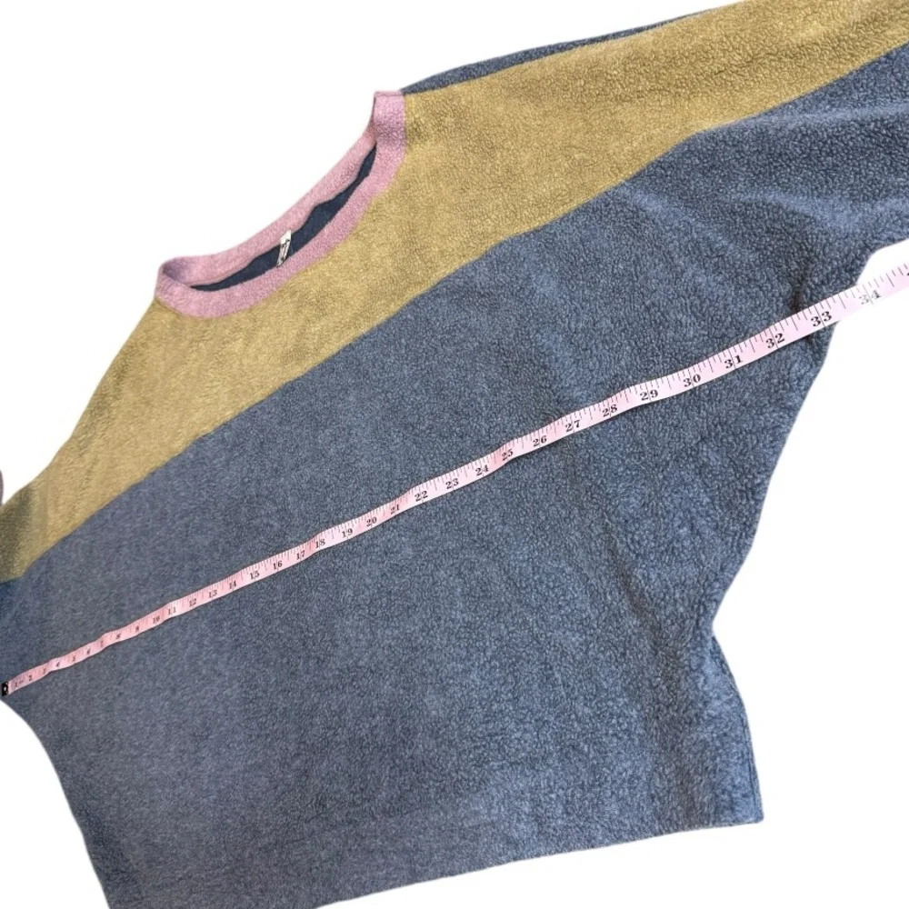 Free People Intimately Free Blue Monday Fleece Pullover size S